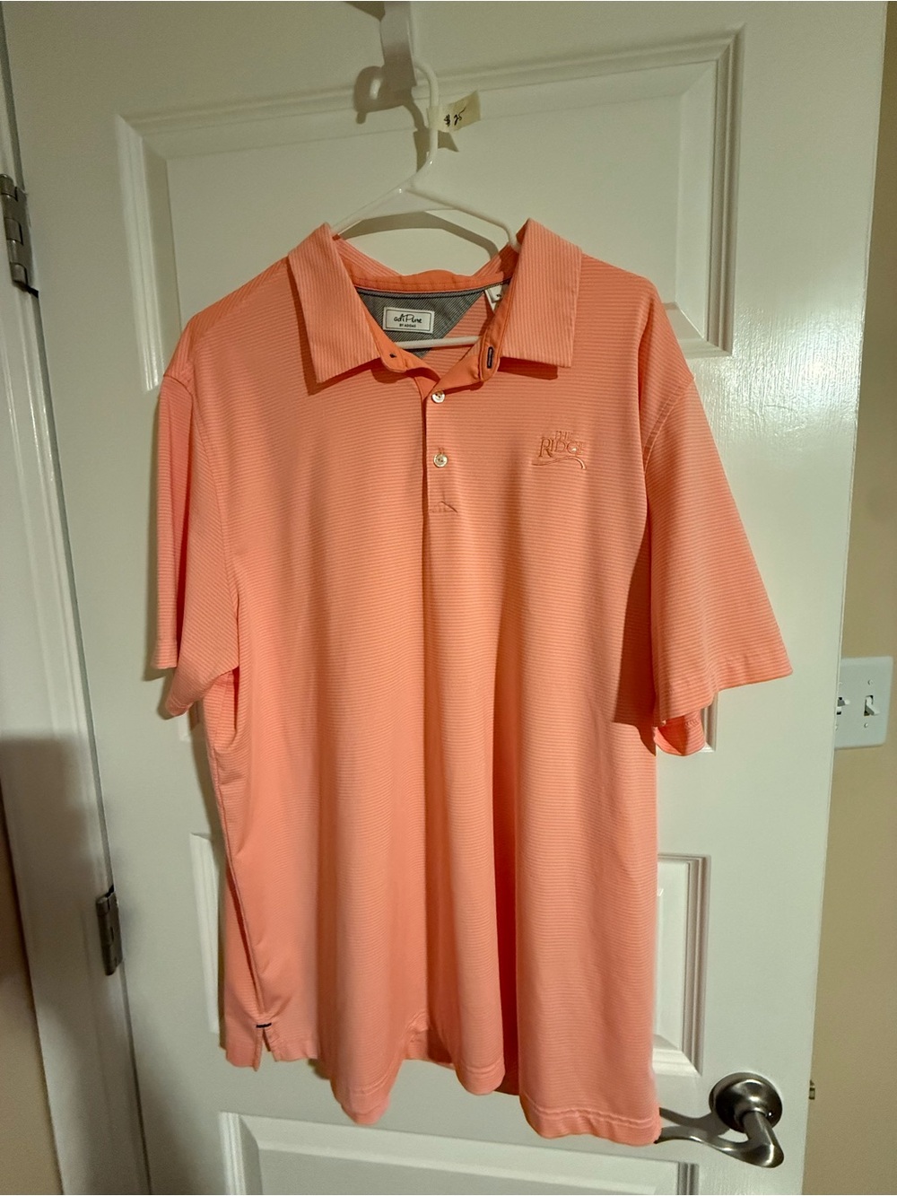 adidas Men's Peach Short-Sleeve Polo Shirt